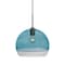 Besa Lighting Ally 12 Cord Pendant, Coral Blue/Clear, Bronze Finish, 1x60W Incandescent 1JT-ALLY12BL-BR - alternate 1